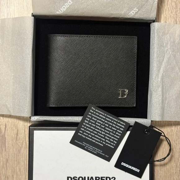 Dsquared2 Saffiano Leather Bifold Wallet